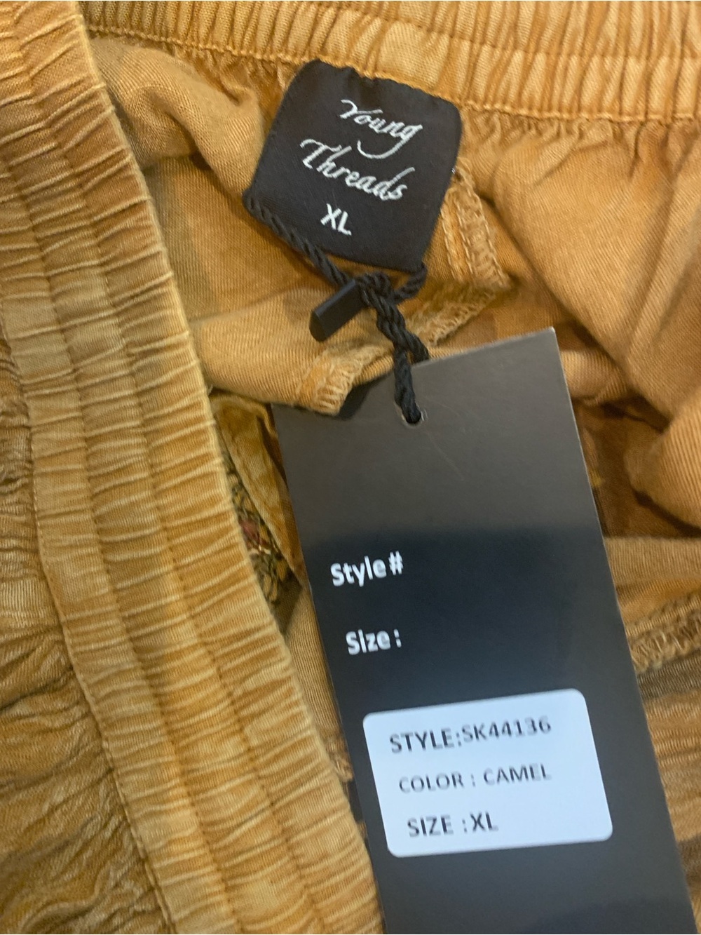 Young Threads Embroidered Boho Maxi Skirt | Camel | New - Picture 5 of 5